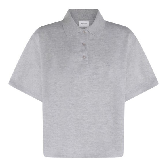 Saint Laurent Relaxed-Fit Grey Polo Shirt - NWT
